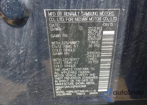 2016 Nissan Rogue Sv from USA, damaged, VIN KNMAT2MV2GP600369